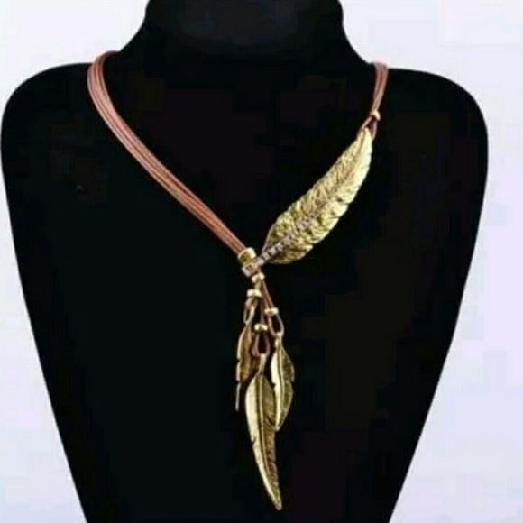 Fashion Bohemian Style pink Rope Chain Feather Pa - Picture 2 of 5